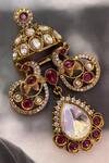 Shop Saga Jewels Multi Color Gemstones, Pearls, Kundan Polki Floral Brooch at Aza Fashions Shop_Saga Jewels_Multi Color Gemstones, Pearls, Kundan Polki Floral Brooch _at_Aza_Fashions