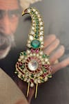 Buy_Saga Jewels_Multi Color Polki Drop Emerald Center Kalangi _at_Aza_Fashions