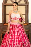 Buy_Amaltas Couture_Pink Silk, Net Embroidery, Sequins, Stones, Beads Sweetheart Hand Lehenga Set _Online_at_Aza_Fashions