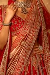Shop_Amaltas Couture_Red Silk, Tissue, Organza, Net Embroidery, Sequins, Hand Bridal Lehenga Set _Online_at_Aza_Fashions