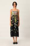Payal Pratap_Black Linen Applique, Embroidery Square Neck Multi Abstract Strappy Dress _Online_at_Aza_Fashions
