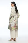 Shop_Payal Pratap_Beige Linen Applique, Embroidery V-neck Polliniana Multi Jacket _at_Aza_Fashions