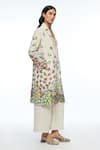 Payal Pratap_Beige Linen Applique, Embroidery V-neck Polliniana Multi Jacket _Online_at_Aza_Fashions
