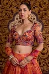 Meesa Orange Organza Embroidery, Zari, Tassels, Sequins, Beads Floral Lehenga Set Online at Aza Fashions Meesa_Orange Organza Embroidery, Zari, Tassels, Sequins, Beads Floral Lehenga Set _Online_at_Aza_Fashions