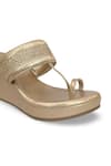 Devano_Gold Zari, Beads, Sequins Azrah Kolhapuri Wedges _Online_at_Aza_Fashions