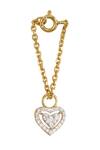 Shop_Sica Jewellery_Gold Plated Radiant Heart Shaped Watch Charm _at_Aza_Fashions