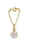 Shop_Sica Jewellery_Gold Plated Dhruva Cz Stone Embellished Watch Charm _at_Aza_Fashions