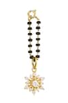 Shop_Sica Jewellery_Gold Plated Starlight Zirconia Studded Watch Charm _at_Aza_Fashions
