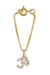 Shop_Sica Jewellery_Gold Plated Om Charm Bracelet _at_Aza_Fashions