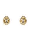 Shop_Sica Jewellery_Gold Plated Crystals, Stones Avya Tear Drop Stud Earrings _at_Aza_Fashions