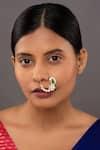 Buy_Sica Jewellery_Gold Plated Stones, Pearls Tarini Emerald And Nose Ring _at_Aza_Fashions