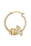 Buy_Sica Jewellery_Gold Plated Stones Vasundhra Hoop Nose Ring With Embellishments _at_Aza_Fashions
