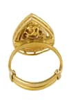 Sica Jewellery_Gold Plated Stones Vyra Teardrop And Zircon Embellished Ring _Online_at_Aza_Fashions