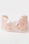 Hair Drama CO_Pink Beads, Stones Peony Embellished Knotted Hairband _at_Aza_Fashions