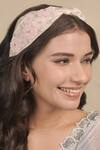 Hair Drama CO_Pink Beads, Stones Peony Embellished Knotted Hairband 