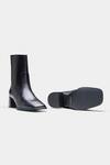 Oroh_Black Abigail Genuine Leather Block Heel Ankle Boots _Online_at_Aza_Fashions