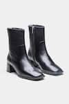 Buy_Oroh_Black Abigail Genuine Leather Block Heel Ankle Boots _at_Aza_Fashions
