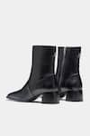 Shop_Oroh_Black Abigail Genuine Leather Block Heel Ankle Boots _at_Aza_Fashions