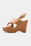 Shop Oroh Tan Gabriela Genuine Leather Wedge Sandals Online at Aza Fashions Shop_Oroh_Tan Gabriela Genuine Leather Wedge Sandals _Online_at_Aza_Fashions