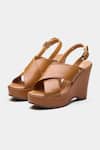 Buy Oroh Tan Gabriela Genuine Leather Wedge Sandals at Aza Fashions Buy_Oroh_Tan Gabriela Genuine Leather Wedge Sandals _at_Aza_Fashions