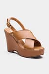 Buy Oroh Tan Gabriela Genuine Leather Wedge Sandals Buy_Oroh_Tan Gabriela Genuine Leather Wedge Sandals