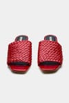 Shop_Oroh_Red Aurora Woven Textured Open Toe Block Heels 