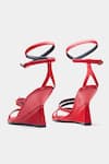 Buy_Oroh_Red Buckles Angelina Strappy Wedge Sandals 