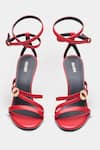Shop_Oroh_Red Buckles Angelina Strappy Wedge Sandals _Online