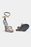 Oroh_Gold Buckles Angelina Strappy Wedge Sandals _Online_at_Aza_Fashions