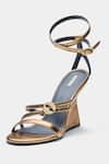 Oroh_Gold Buckles Angelina Strappy Wedge Sandals _Online