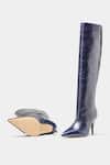 Oroh Blue Renata Long Boots With Pencil Heel Online at Aza Fashions Oroh_Blue Renata Long Boots With Pencil Heel _Online_at_Aza_Fashions