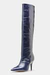 Buy Oroh Blue Renata Long Boots With Pencil Heel Buy_Oroh_Blue Renata Long Boots With Pencil Heel