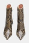 Buy Oroh Green Ramona Snake Print Pointed Toe Ankle Boots Online Buy_Oroh_Green Ramona Snake Print Pointed Toe Ankle Boots _Online