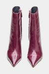Shop Oroh Maroon Ramona Pointed Toe Pencil Heel Ankle Boots Online at Aza Fashions Shop_Oroh_Maroon Ramona Pointed Toe Pencil Heel Ankle Boots_Online_at_Aza_Fashions