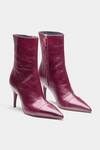 Buy Oroh Maroon Ramona Pointed Toe Pencil Heel Ankle Boots at Aza Fashions Buy_Oroh_Maroon Ramona Pointed Toe Pencil Heel Ankle Boots_at_Aza_Fashions