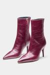 Buy Oroh Maroon Ramona Pointed Toe Pencil Heel Ankle Boots Buy_Oroh_Maroon Ramona Pointed Toe Pencil Heel Ankle Boots