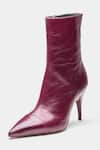 Shop Oroh Maroon Ramona Pointed Toe Pencil Heel Ankle Boots Shop_Oroh_Maroon Ramona Pointed Toe Pencil Heel Ankle Boots