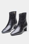 Oroh_Black Studs Marcela Embellished Ankle Boots _Online