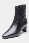Oroh_Black Studs Marcela Embellished Ankle Boots 