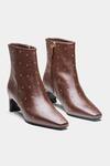 Buy_Oroh_Brown Studs Marcela Studded Genuine Leather Ankle Boots _at_Aza_Fashions