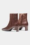 Shop_Oroh_Brown Studs Marcela Studded Genuine Leather Ankle Boots _at_Aza_Fashions