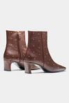 Oroh_Brown Studs Marcela Studded Genuine Leather Ankle Boots _Online_at_Aza_Fashions
