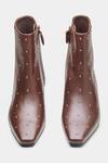 Shop_Oroh_Brown Studs Marcela Studded Genuine Leather Ankle Boots _Online
