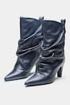 Shop_Oroh_Blue Adriana Ruched Genuine Leather Ankle Boots _Online