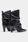 Shop_Oroh_Black Adriana Ruched Pointed Toe Ankle Boots _at_Aza_Fashions