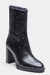 Shop_Oroh_Black Studs Samantha Studded Genuine Leather Ankle Boots 