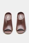 Buy_Oroh_Brown Celia Open Toe Pencil Heel Mules _Online