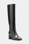 Oroh_Black Manuela Genuine Leather Long Boots _Online_at_Aza_Fashions