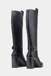 Shop_Oroh_Black Buckles Narcisa Genuine Leather Long Boots _at_Aza_Fashions