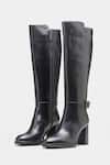 Shop_Oroh_Black Buckles Narcisa Genuine Leather Long Boots 